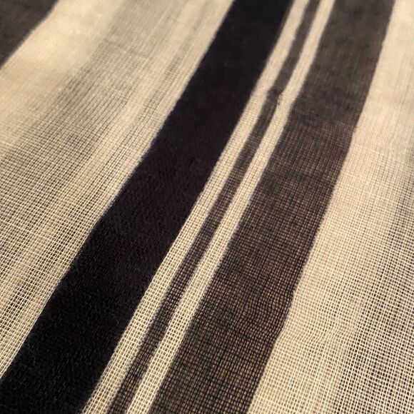 Black & Grey Striped Scarf 75”X42” - Picture 6 of 7